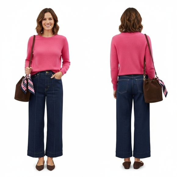 J. Crew High-Rise Wide-Leg Trouser Jeans Size 26 - Picture 5 of 9